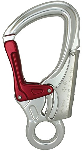 ALIENS ABAKX10 Einhandkarabiner mit Verriegelung, Farbe:Rot