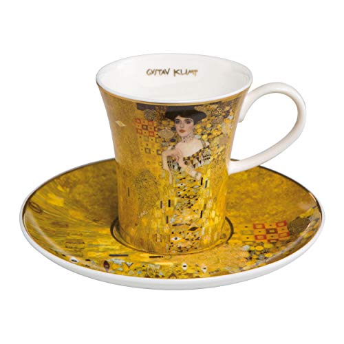 Goebel - Adele Bloch-Bauer - Espressotasse mit Untertasse - Fine-Bone-China-Porzellan - Gustav Klimt 0,1 l