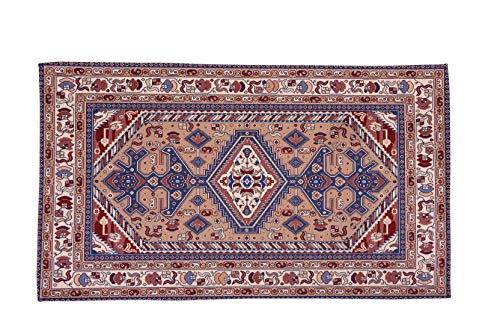 HomeLife Teppich im persischen Stil / Orientalisch, 300 x 200 cm, Baumwolle, für Wohnzimmer, Schlafzimmer, Wohnzimmer, mit Rutschfester Unterseite, Digitaldruck, orientalisch, Beige