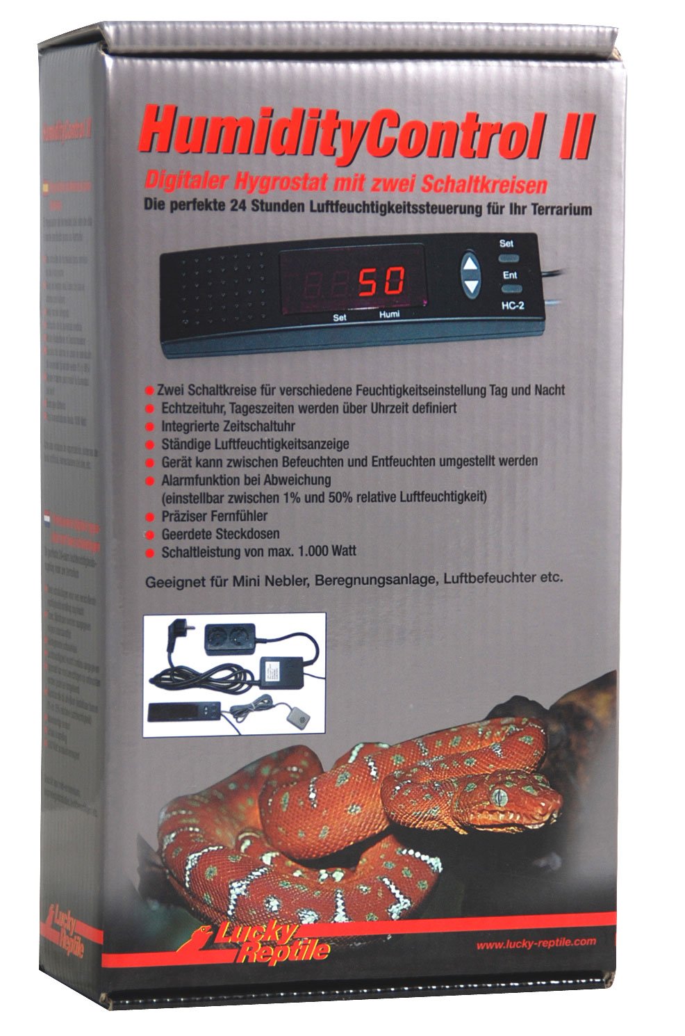 Lucky Reptile HC-2 Humidity Control II, Hygrostat für Terrarien, ca. 8x3x17 cm