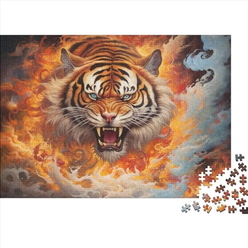 Tier Tiger Unlösbares Puzzle | | 1000 Teile,Hölzernes | Das Unmögliche Puzzle, Kinder Puzzle Für Erwachsene, Herausforderndes Rätsel Puzzle 1000pcs (75x50cm)