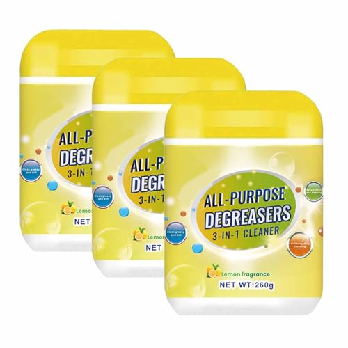 All-Purpose Degreaser for Heavy-Duty Cleaning,Powerful Cleaner,Foam Rust Remover Kitchen,Powerful All Purpose Cleaning Powder,Multi-Purpose Foam Cleaner Rust Remove,Soak to Clean Greasy Dirt (3)