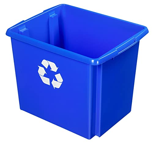 Sunware 6 Stück Nesta RecycleBox - für Abfallstoffe - 45 Liter - 45,5 x 36 x 36cm - blau