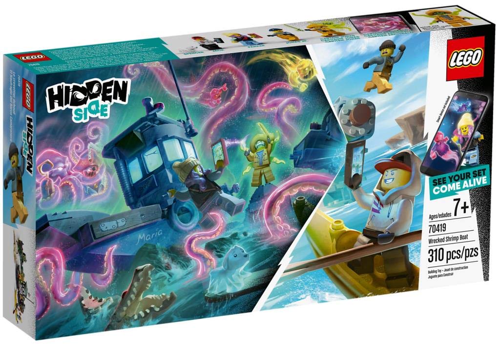 LEGO Hidden Side 70419 Zerstörtes Garnelenboot, Spielzeug für Kinder mit Augmented Reality Funktionen