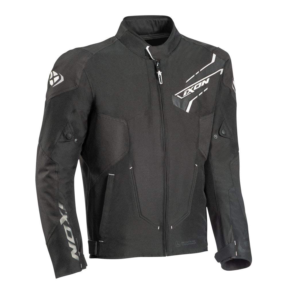 IXON Motorradjacken Luthor Schwarz/Weiss, Schwarz/Weiss, XXL