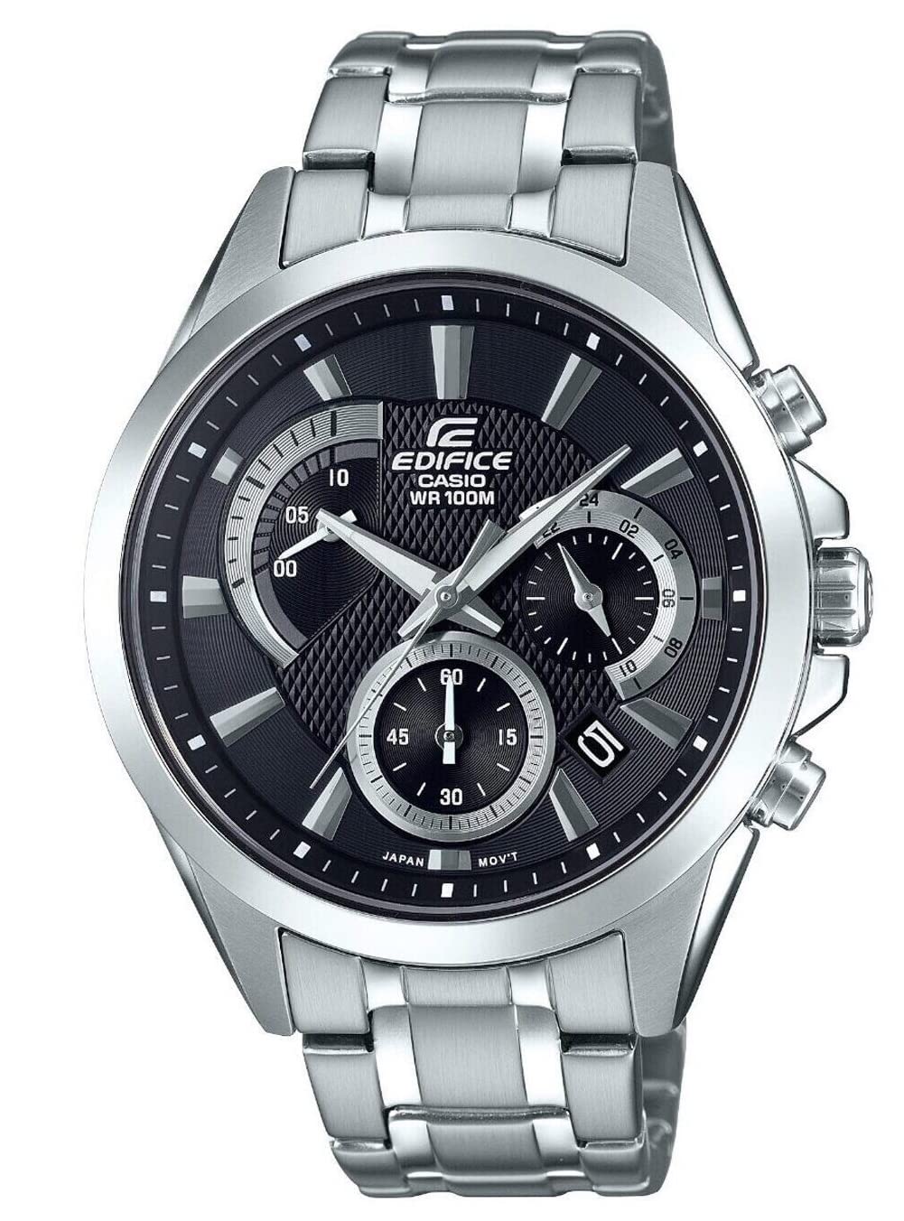 Casio Herren Chronograph Quarz Uhr mit Edelstahl Armband EFV-580D-1AVUEF