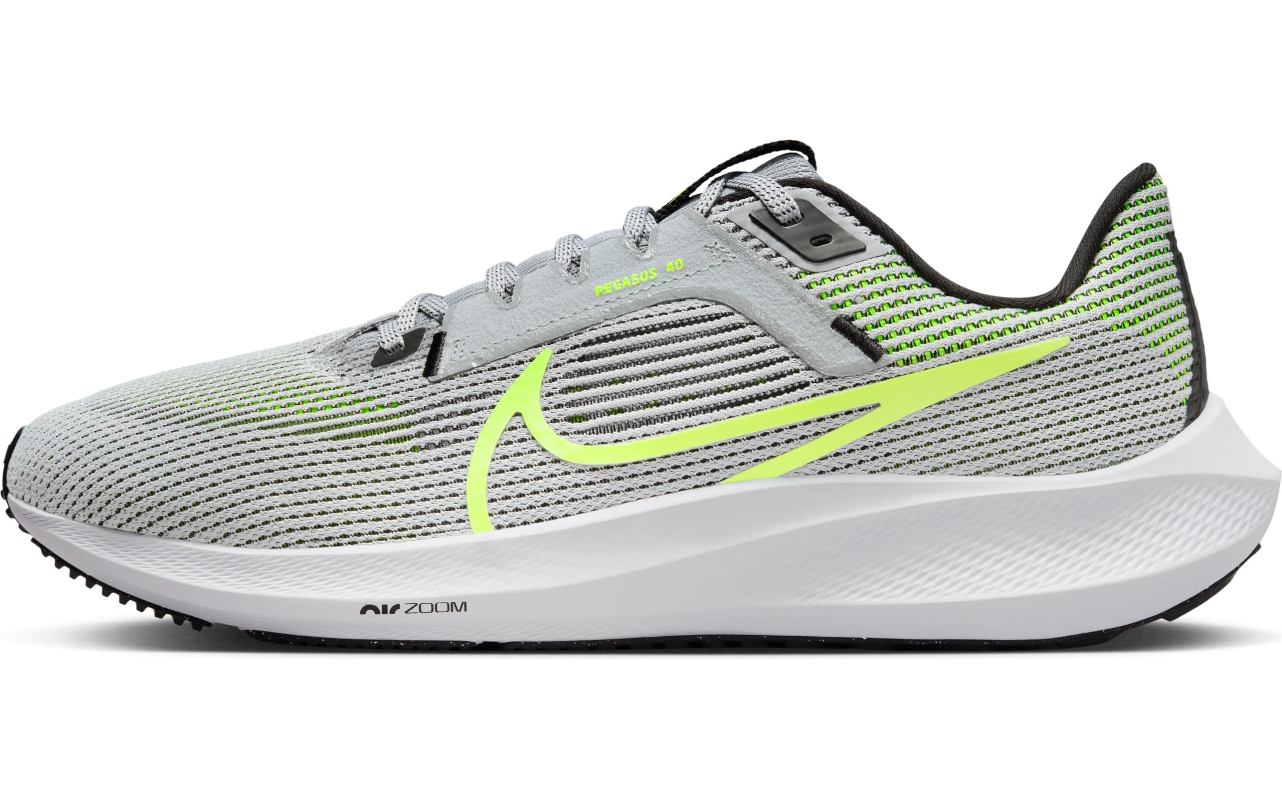 Nike Herren Air Zoom Pegasus 40 Straßen-Laufschuh, Wolf Grey/Volt-Black-White, 42 EU