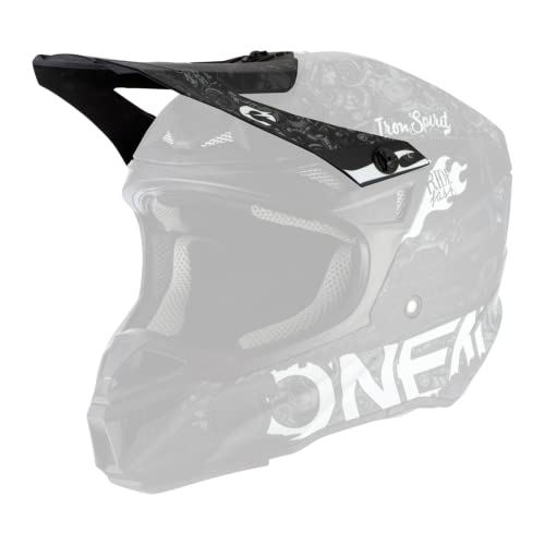 O'NEAL | Motocross-Helm-Ersatzteile | Enduro Motorrad | Ersatzschirm für 5SRS Polyacrylite Helm HR | Visor 5SRS Polyacrylite Helm HR | Erwachsene | Schwarz Weiß | One Size