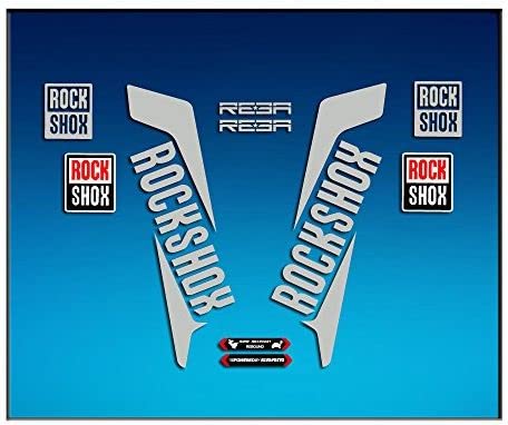 Ecoshirt, I1-DUEC-78RO, Fork Rockshox Reba 2016 Am33 Stickers Aufkleber Decals Adesivi Bike BTT MTB Cycle, Silber 29"