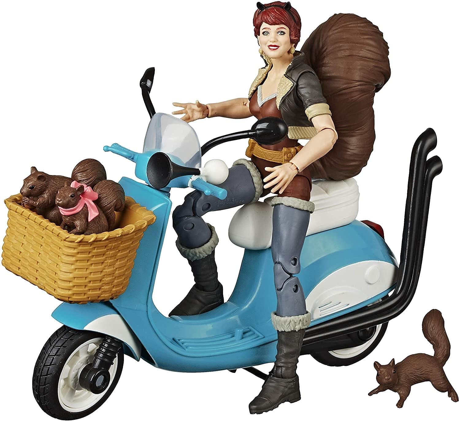 Hasbro Marvel Legends Series 15 cm große Unbeatable Squirrel Girl Action-Figur, Premium Design, enthält Fahrzeug und Accessoires