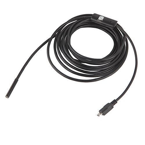 USB-Endoskop BE-TOOL 2-in-1 IP67 Wasserdichte Endoskop-Inspektionskamera mit 6 LEDs und 7 m Schlangenkabel, USB-Adapter für Android-Telefone, Tablet, Kabellänge: 1-5 m, schwarz