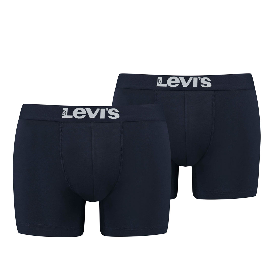 Levi's Herren Levis Men SOLID Basic Boxer 2P Boxershorts, Blau (Navy 321), Small (Herstellergröße: 010) (2er Pack)