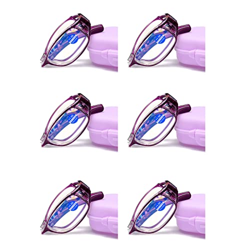 Mode Faltbare Lesebrille Männer Frauen Anti Blue Ray Anti-Ermüdung Vollbild Tragbare Brille Mit Originalverpackung,Lila,+3.5
