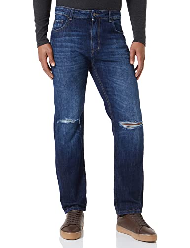Sisley Herren Trousers 4P9PSE00W Jeans, Dark Blue Denim 902, 34