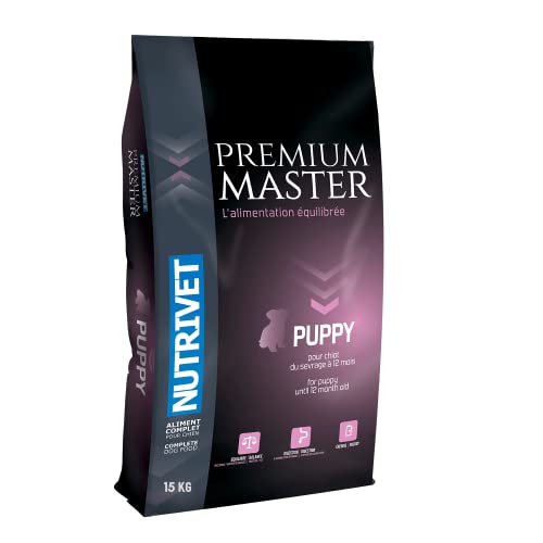NUTRIVET - Premium Master Welpe - Welpenkroketten mit normaler Aktivität - Huhn & Reis - 15kg