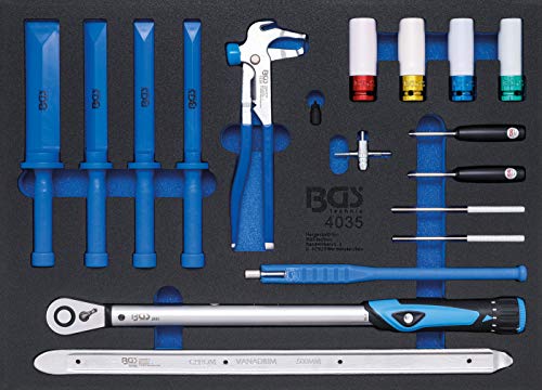 BGS 4035 | Werkstattwageneinlage 3/3: Spezialwerkzeuge für den Reifendienst | 18-tlg.
