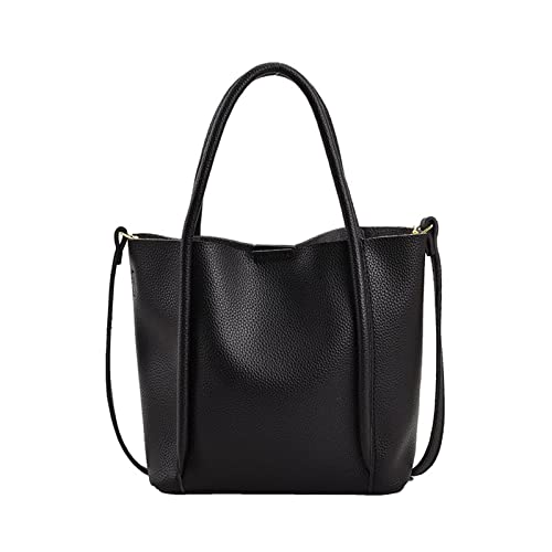 LUOFENG 2023 neue Eimer Taschen Einfache Mode Lässig Tasche Umhängetasche PU Leder Schulter Tasche Reisetasche Handtasche für Frauen Mädchen