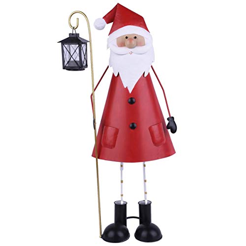Dadeldo Home Weihnachtsmann -Harry- Metall 64cm rot Dekoration Dekofigur
