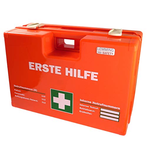 Lemming Erste-Hilfe-Koffer Leuchtorange (Größe XL - leer) - Betriebsverbandkasten Verbandkoffer