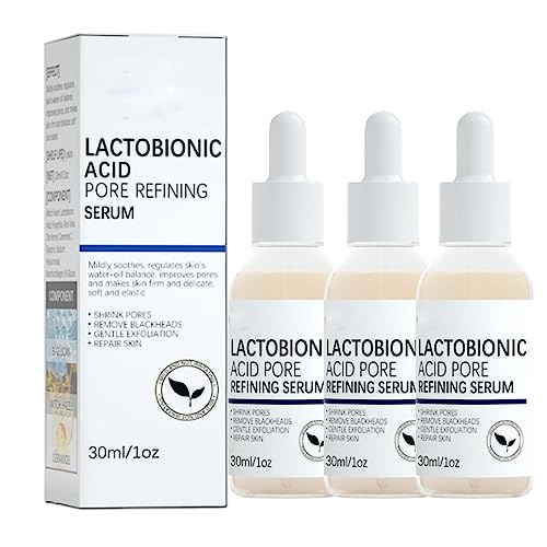 EELHOE Lactobionic Acid Pore Refining Serum, Lactobionic Acid Pore Refining Serum, Lactobionic Acid Pore Shrink Face Serum, EELHOE Lactobionic Acid, Pores Tightening Serum (3pcs)