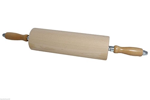 Rollholz aus massiver Buche, Nudelholz, Größe:35 cm