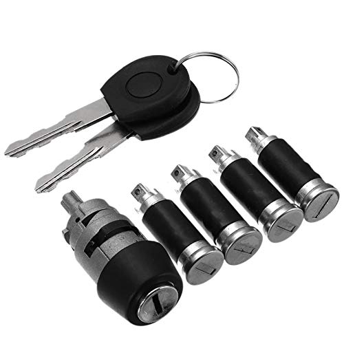 Start Key Lock Schalter 4 Zündkabel und Schließzylinder Satz für VW T4 Transporter Caravelle MK IV