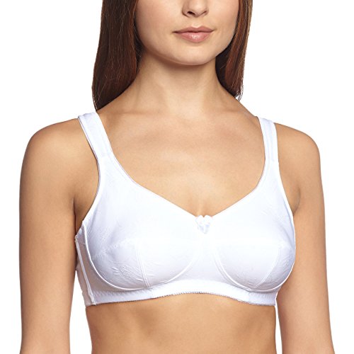 Sassa Damen Soft-BH Jacquard, Einfarbig, Gr. 115D, Weiß (Weiß 00100)