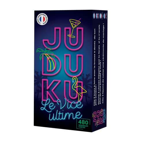 Juduu – Le Vice Ultime – Gesellschaftsspiel für Apero & Abende – limitierte Edition – 480 Karten hergestellt in Frankreich