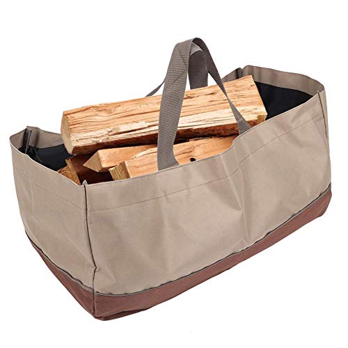 Tragbare große Kapazität Oxford Tuch Logs Carrier Bag Zweige Aufbewahrungstasche Große Tragetasche für Holzscheite aus Canvas gewachst Kaminholz für Holzöfen Outdoor Camping