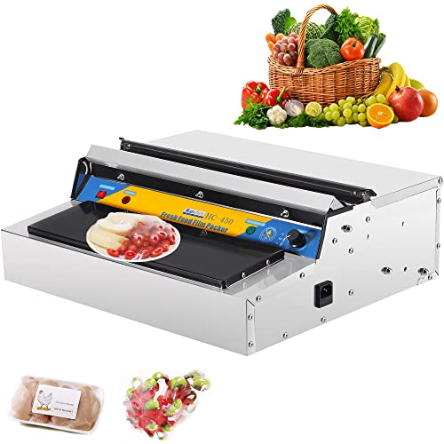 Hanchen Lebensmittel Verpackungsmaschine für Supermarkt, elektrische Frischhaltefolie Verpackung für Lebensmittel Gemüse Obst Fleisch