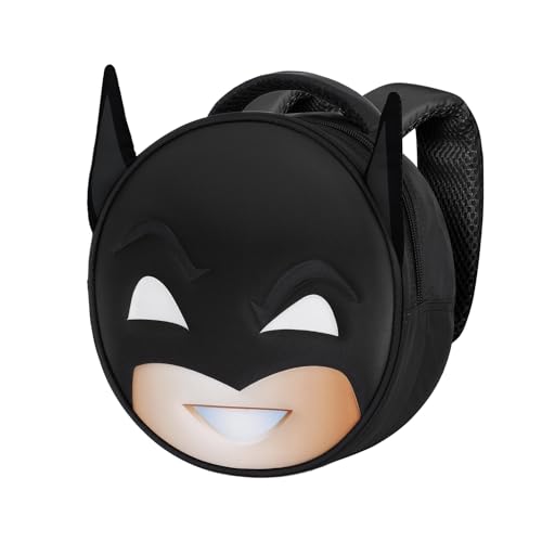 Batman Send-Emoji Rucksack, Schwarz, 22 x 22 cm, Kapazität 4 L