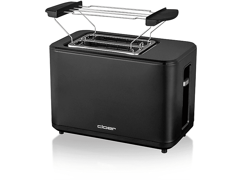 CLOER 3890 Digitaler Toaster Schwarz matt (900 Watt, Schlitze: 2)