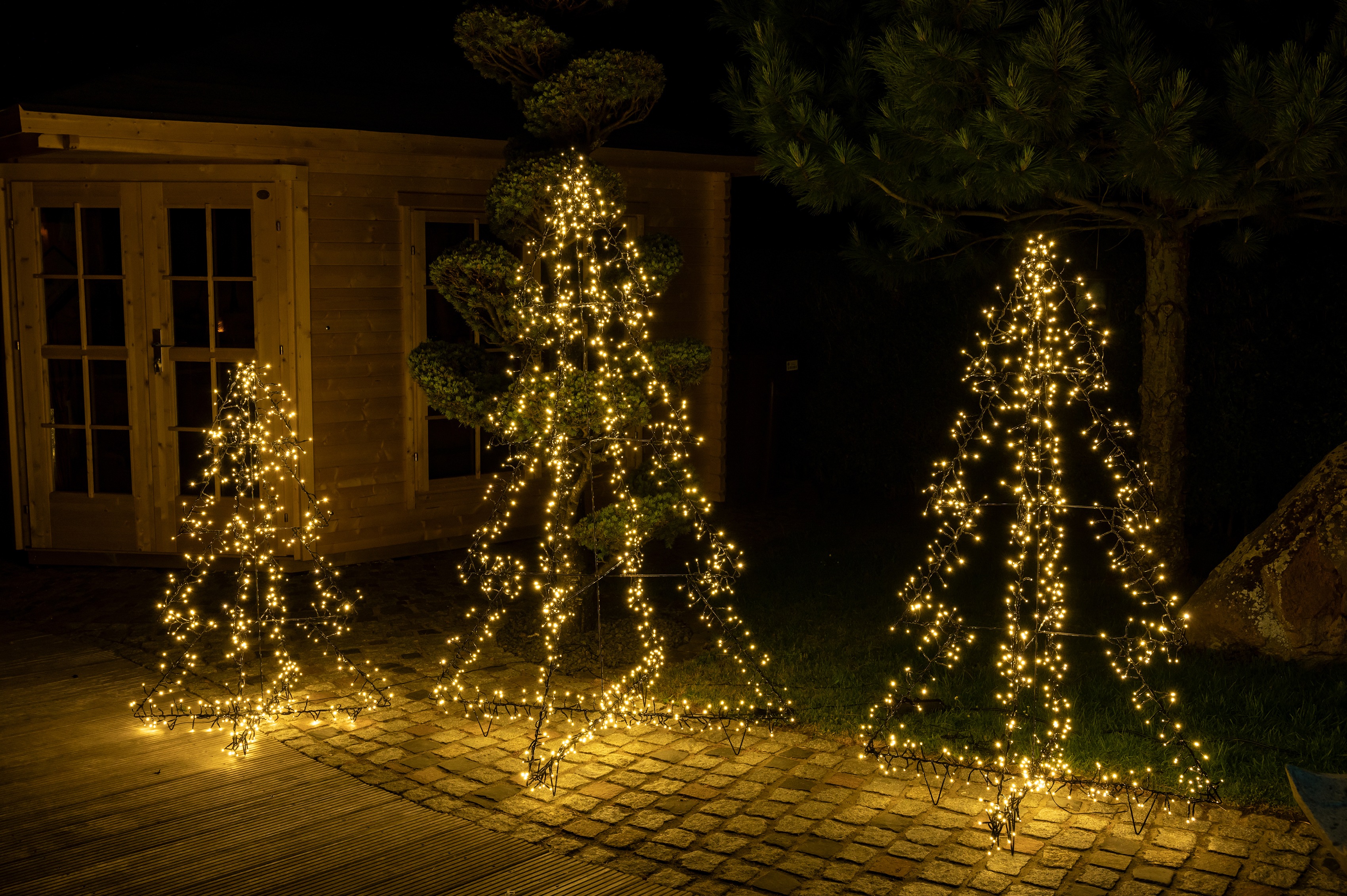 Star-Max LED Dekolicht "Weihnachtsdeko aussen", 1000 flammig-flammig, in 3D-Optik
