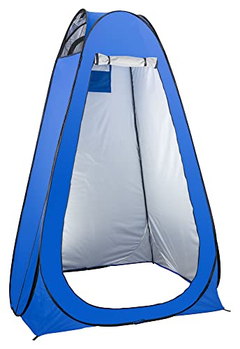 Stagecaptain TZ-190 MKII Quixie Pop-up Toilettenzelt - Geniales Wurfzelt für viele Outdoor-Anwendungen wie z.B. als Toilettenzelt, Umkleide oder Sonnenschutz - 190 cm hoch - Nur 2,3 kg schwer - Blau