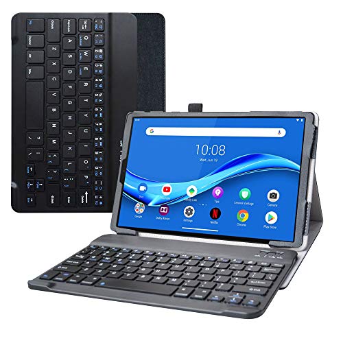LiuShan Kompatibel mit Tab M10 Plus hülle, Abnehmbare Tastatur hülle mit Ständer für 10.3" Lenovo Tab M10 Plus/Tab M10 Plus 2nd Gen/Smart Tab M10 Plus Tablet,Schwarz