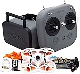 EMAX FPV Drohne EZ Pilot Pro RTF Kit, First Person View Drohnen mit 1200TVL E01 Kamera, 25-100-200 VTX Umschaltbar, Mini Drohne mit Brille und E8-Funksender für Kinder Erwachsene und Anfänger