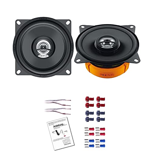 Hertz Auto Lautsprecher Boxen DCX 100.3 120 Watt 10 cm 2 Wege Koax passend für FIAT Punto 2 188 1999-2007 Türen hinten