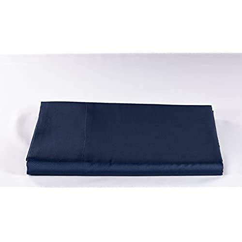 LENZUOLISSIMI Bettwäsche aus Baumwollsatin, 300 Fäden, Einzelbett, 80 x 200 cm,, Marineblau