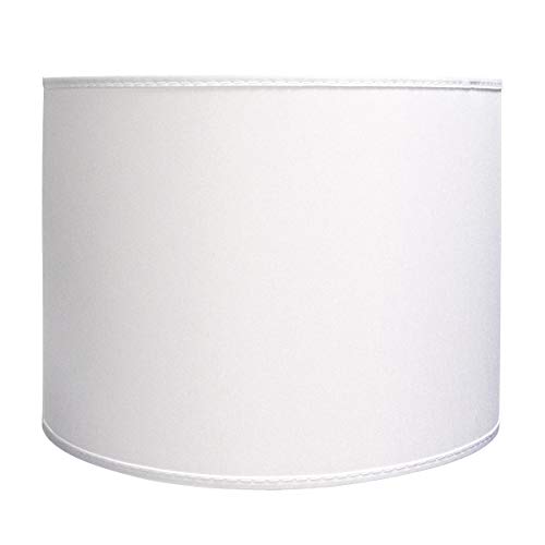Varia Living Ersatzschirm Zylinder für Hängelampe in weiß Lampenschirm rund für Pendelleuchte aus Stoff | Fassung E27 und E14