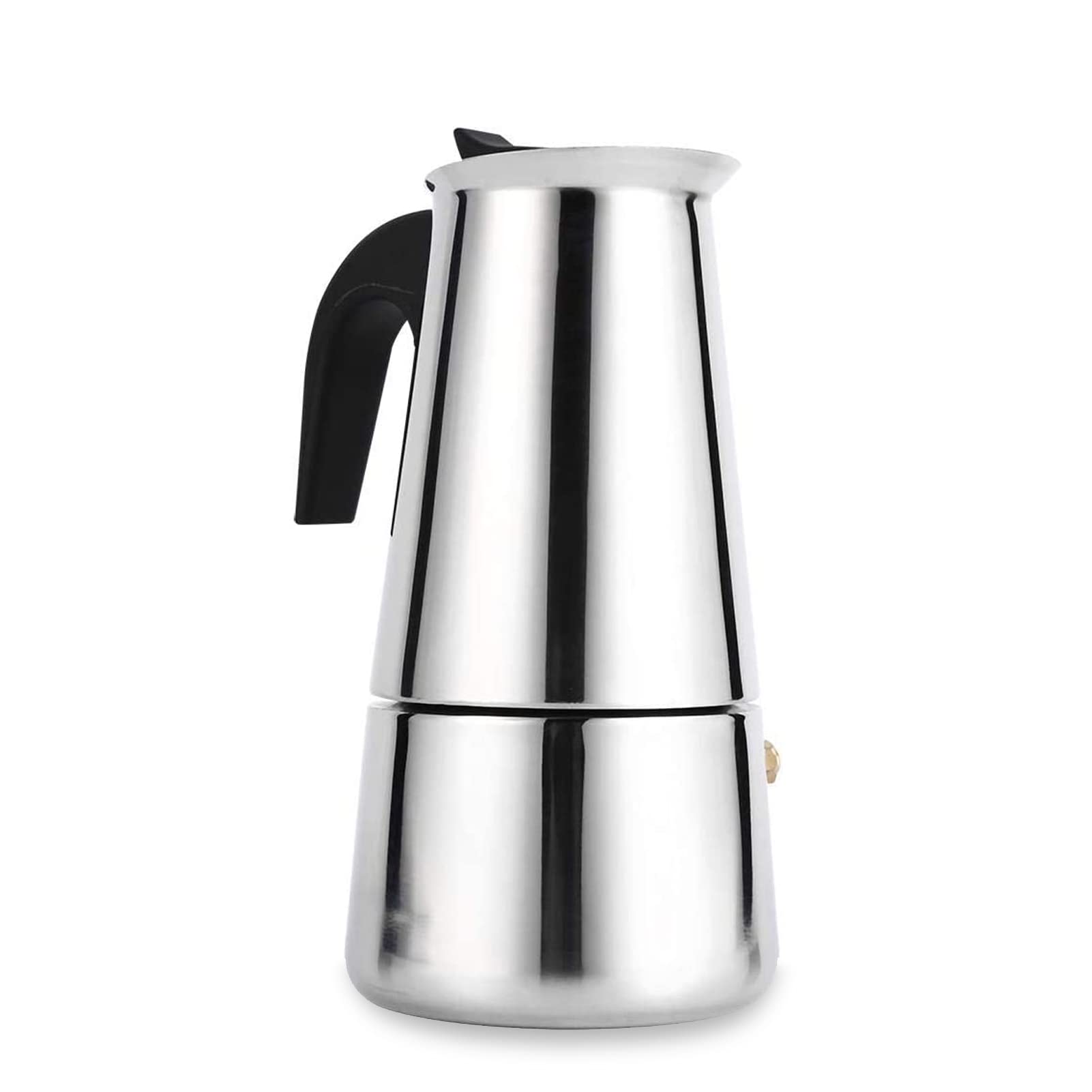 Acogedor Kaffeemaschine/Espressomaschine Kaffeemaschine - Espresso-Kocher/italienische Moka-Kaffeekanne - Edelstahlkaffee-Dauerfilter und hitzebeständiger Griff (100/200/300 / 450ml) (450ml)