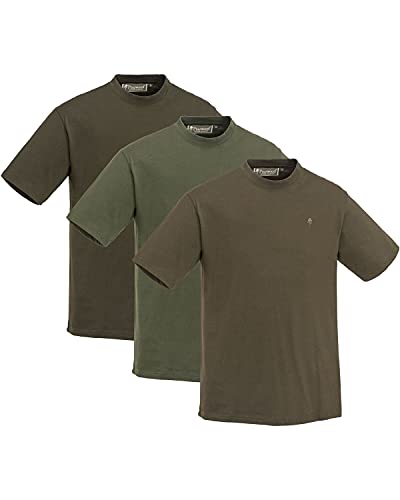 Pinewood T-Shirt 3-Pack Angeln/Jagd/Outdoor Shirt Grün/J.Braun/Khaki 3 Stück (M)