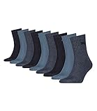 PUMA unisex Sportsocken Tennissocken Kurzschaft Short Crew 231011001 9 Paar, Farbe:Blau, Menge:9 Paar (3x 3er Pack), Größe:47-49, Artikel:-460 denim blue