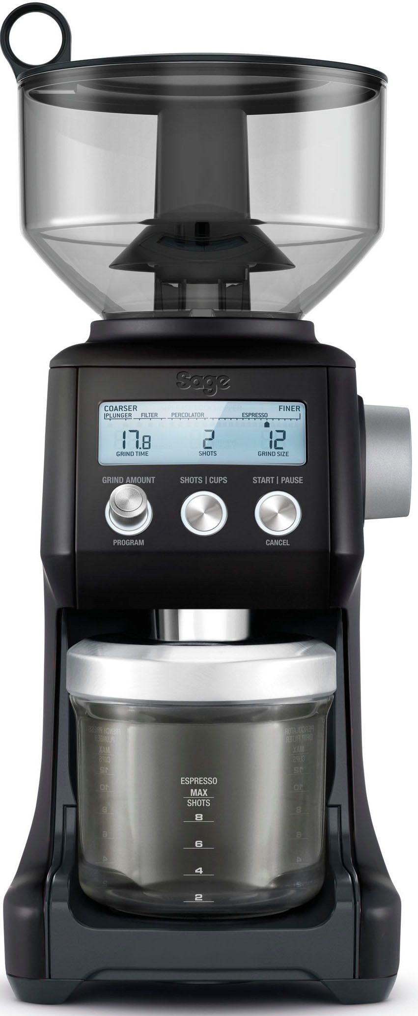 Sage Kaffeemühle "the Smart Grinder Pro SCG820BTR Black Truffle", 240 W, Kegelmahlwerk, 450 g Bohnenbehälter 2