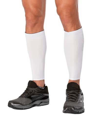 2XU Herren UA1987 Compression Calf Guard Socken, weiß/weiß, m