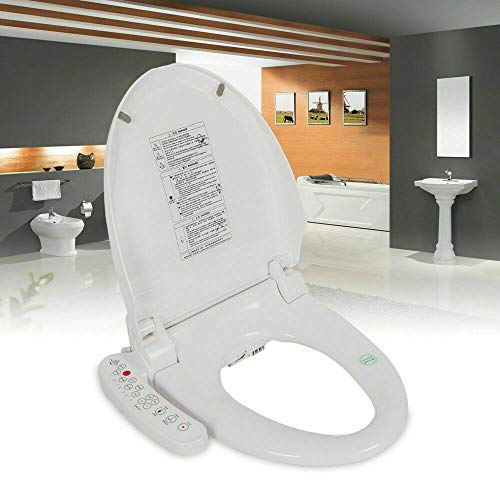 WC Sitz, Smart Dusch Toilettendeckel Antibakterieller ​Toilettensitz mit Doppeldüsen Premium Bidet Aufsatz Elektrisch Gewärmter Sitz für Toilette