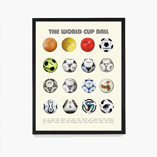 LLYSJ Wandbilder 50x70cm Kein Rahmen WM Ball Poster Fußball Evolution des Fußballs Fußball Geschenk Fußball Thema Fußball Geschenk Room Decor