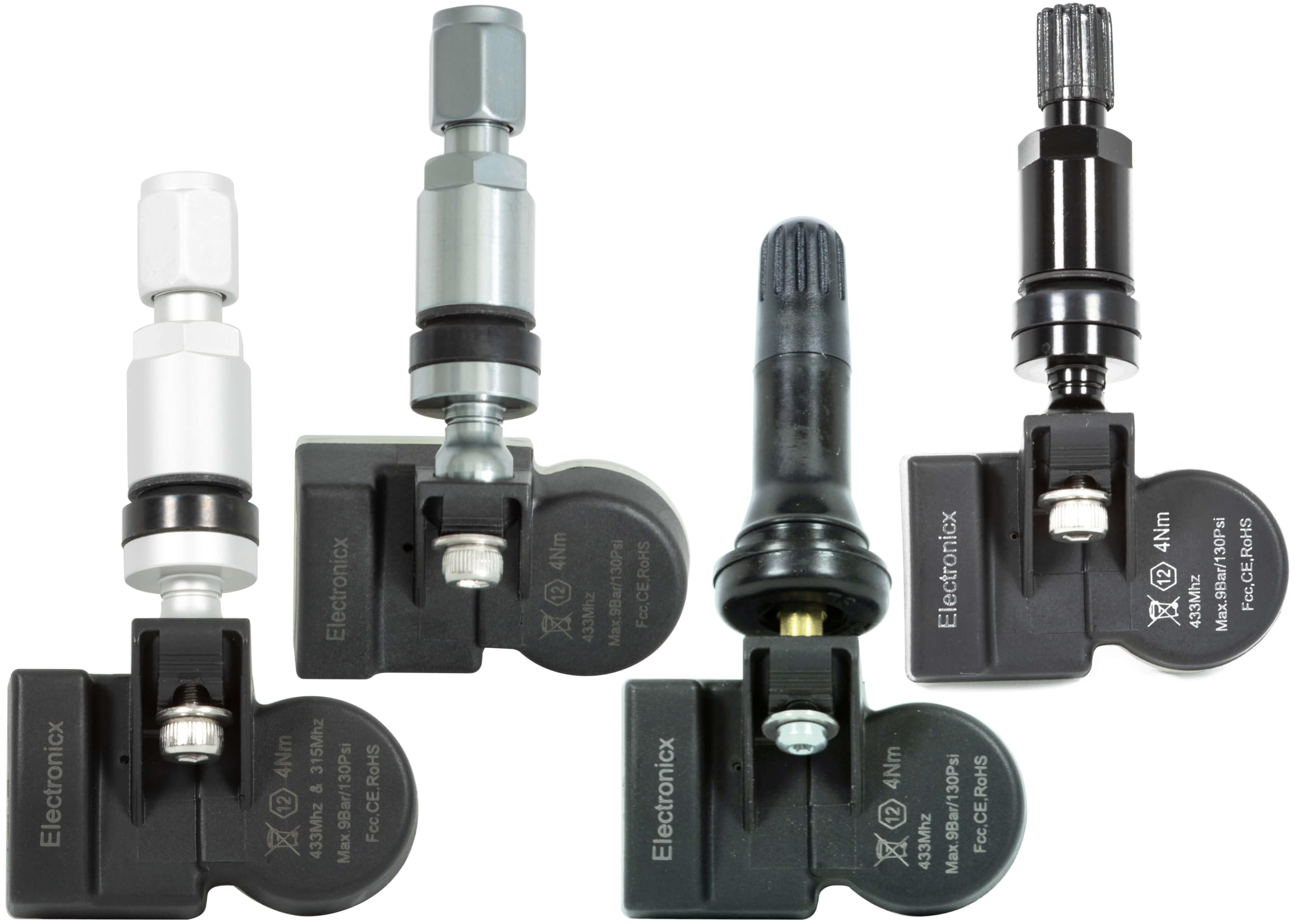 4 Stück Reifendrucksensoren Radsensor Luftdrucksensoren RDKS TPMS kompatibel mit BMW 4er 09.2020-12.2023 G22 G23 G26 36106877937 Alu Schwarz