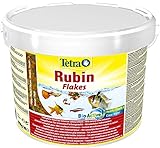 Tetra Rubin Flakes - Fischfutter in Flockenform mit natürlichen Farbverstärkern, unterstützt eine intensive Farbenpracht der Fische, 10 Liter Eimer