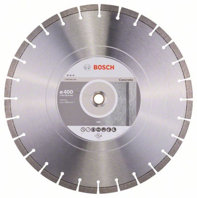 Bosch Diamanttrennscheibe Best for Concrete, 400 x 20,00/25,40 x 3,2 x 12 mm 2608602659