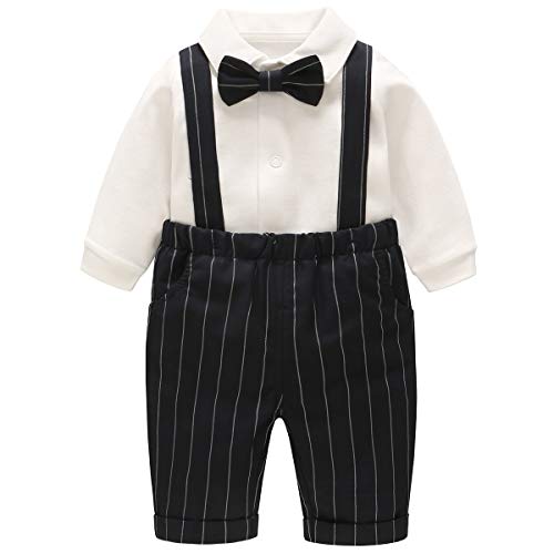 Famuka Baby Jungen Kleidung Baby Strampler Jungen Anzug (Langarm, 3-6 Monate/66)
